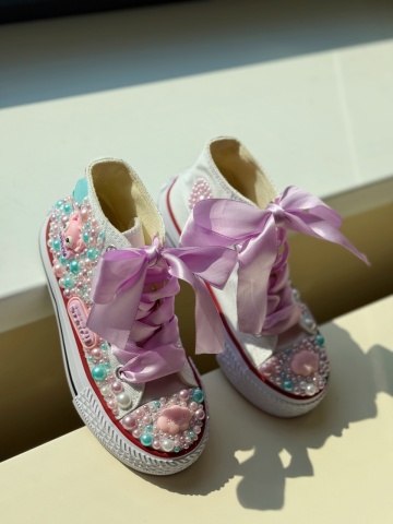 Teniși fete copii Stitch – Handmade - Img 6