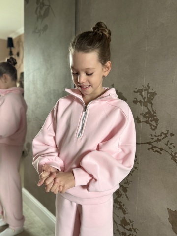 Trening fete din bumbac moale premium - bluza cu mâneci balon, Candy Cloud - Img 5
