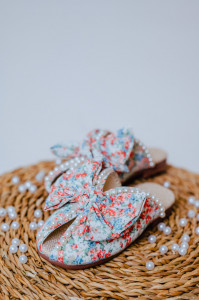 Colorful Slippers with Bow and Pearls for Girls, Flowers - Img 2