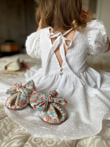 Colorful Slippers with Bow and Pearls for Girls, Flowers - Img 7