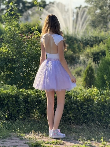 Fustă tutu balerină fete lila - Img 2