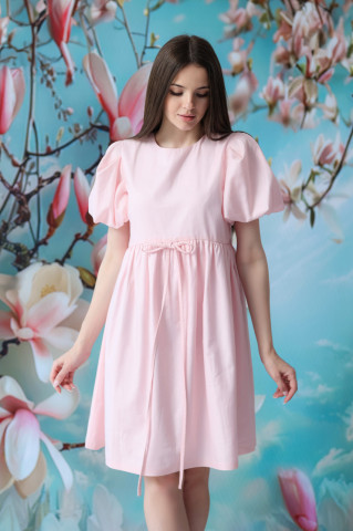 Rochie dama roz din bumbac 100%, Candy - Img 3