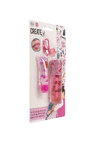 Set 2 luciuri de buze Create It!, cu breloc, balsam de buze pentru fetite, 6+ ani, model Struguri deliciosi - Img 2