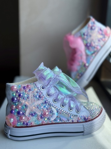 Teniși fete copii Lumea marina - Handmade