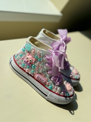 Teniși fete copii Stitch – Handmade - Img 7