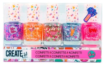 Set de 5 oje pentru fetite Confetti 8 ml Create It!