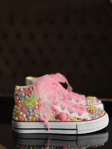 Teniși fete copii Bombom - Handmade