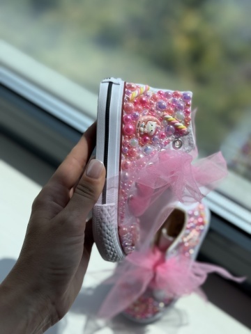 Teniși fete copii Hello Kitty – Handmade - Img 2