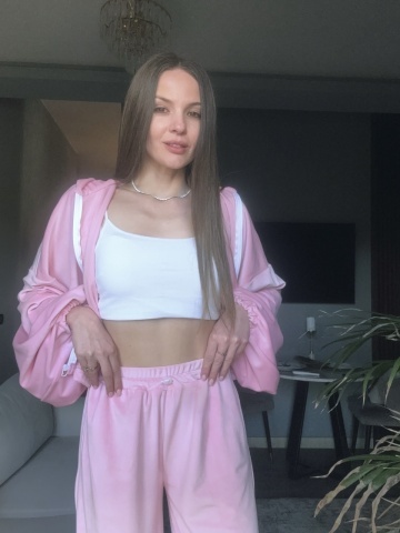 Trening dama 2 piese catifea premium sport cu glugă și buzunare croială ajustabilă cu șnur, Blush - Img 4