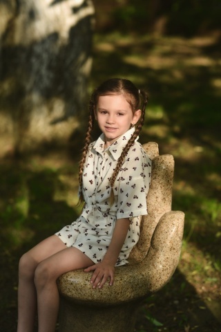Compleu fete din muselină cu fundițe brodate Cherry - Img 6