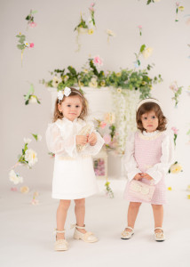 Elegant White Cotton Pinafore Dress for Girls, Blair - Img 6