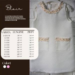 Elegant White Cotton Pinafore Dress for Girls, Blair - Img 8