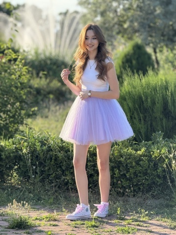 Fustă tutu balerină fete lila - Img 4