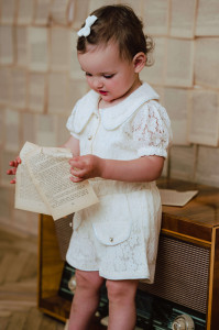 Girls’ Floral Embroidery Set, Lace - Img 6
