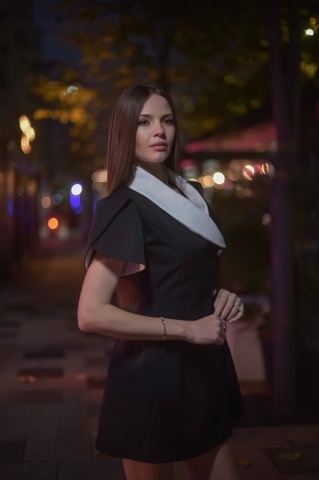 Rochie elegantă de ocazie damă tip sacou, neagră – model versatil de zi și de seară, Chantelle - Img 3