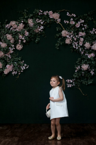 Rochie fete eleganta de ocazie din brocard premium, Lilou - Img 6