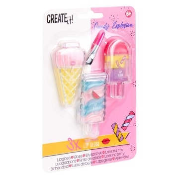 Set 3 Luciuri de Buze, Create It!, Design Înghetata, Multicolor - Img 2