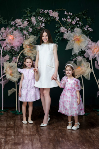 Set rochii mama-fiica elegant din brocard, Lilou - Img 5