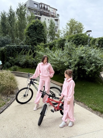Set trening mama-fiica din bumbac moale premium - bluza cu mâneci balon, Candy Cloud
