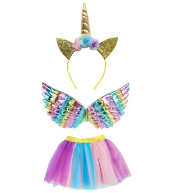 Set Unicorn Bentita, aripi si fustita, 3 piese, Toi-Toys
