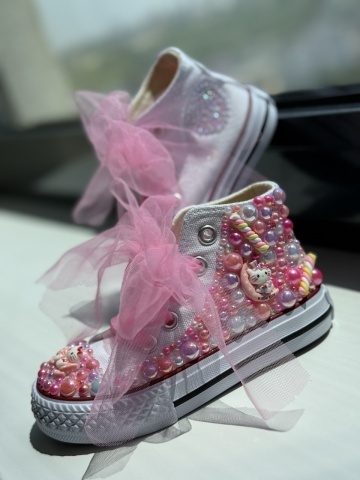 Teniși fete copii Hello Kitty – Handmade - Img 3