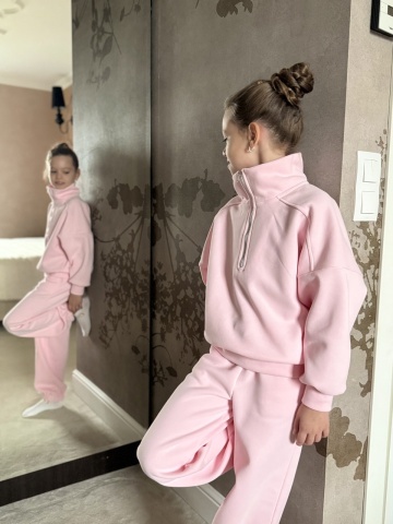 Trening fete din bumbac moale premium - bluza cu mâneci balon, Candy Cloud - Img 6