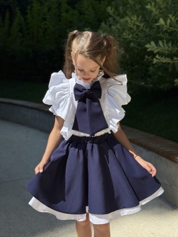 Fustă uniformă fete școală bleumarin, Blue Ivy - Img 4