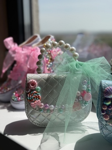 Geantă fete cu acadele și fundă, Lollypop Pearl