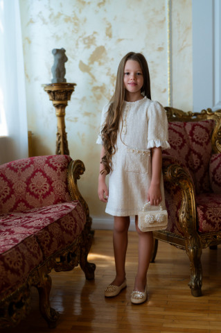 Girls’ Tweed Dress, Coco - Img 5