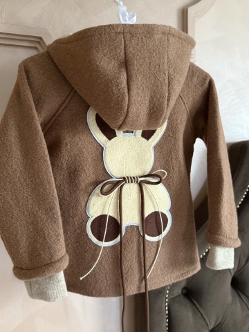 Jachetă copii din 100% lână fiartă, dublată, certificată OEKO-TEX®, Bunny - Img 4