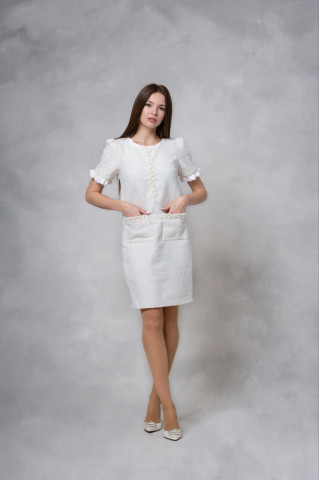 Rochie dama eleganta din tweed, Coco