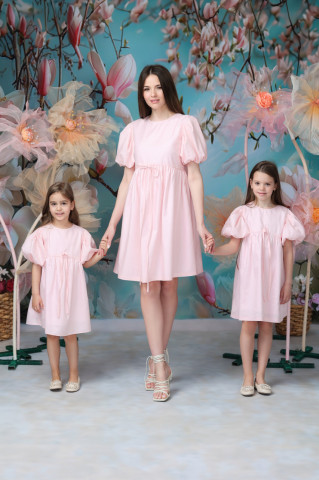 Rochie dama roz din bumbac 100%, Candy - Img 5