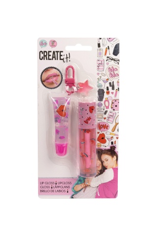 Set 2 luciuri de buze Create It!, cu breloc, balsam de buze pentru fetite, 6+ ani, model Struguri deliciosi - Img 3