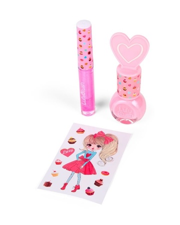 Set machiaj in cutie troler, Lulu Blush, Roz - Img 3
