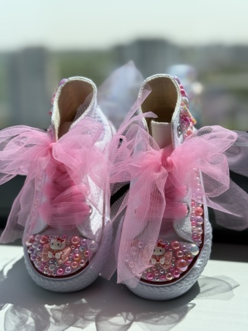 Teniși fete copii Hello Kitty – Handmade - Img 4