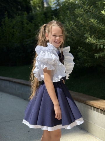Fustă uniformă fete școală bleumarin, Blue Ivy