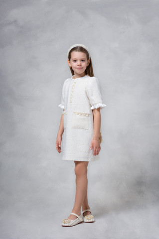 Girls’ Tweed Dress, Coco - Img 7