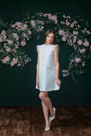 Rochie dama eleganta din brocard premium, Lilou - Img 2