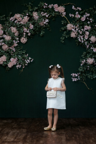 Rochie fete eleganta de ocazie din brocard premium, Lilou - Img 2