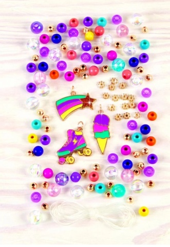 Set Make It Real, Bratari colorate din margele cu talisman, 115 piese - Img 2