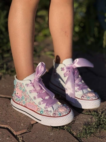 Teniși fete copii Stitch – Handmade - Img 1