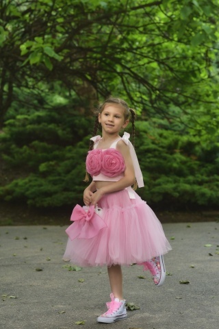 Geantă fete cu fundă supradimensionată roz, Bonbon Bow - Img 5