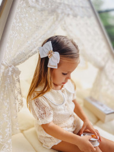 Girls’ Floral Embroidery Set, Lace - Img 5