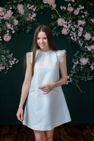 Rochie dama eleganta din brocard premium, Lilou - Img 3