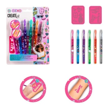 Set 6 pixuri cu gel parfumate pentru tatuaje, Create It!, Multicolor - Img 3