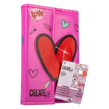 Set Machiaj Tip Carte cu Inchidere Magnetica , Create It!, Roz - Img 2