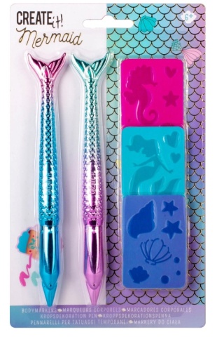 Creioane de tatuat + 3 Sabloane, Sirena