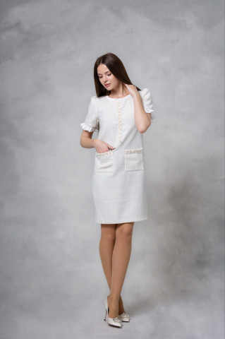 Rochie dama eleganta din tweed, Coco - Img 4