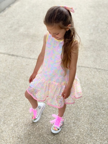 Rochie fete din tul cu paiate Twinkle - Img 3