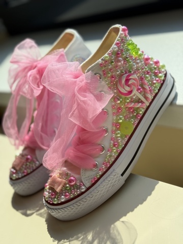 Teniși fete copii Lollypop Crush - Handmade - Img 3
